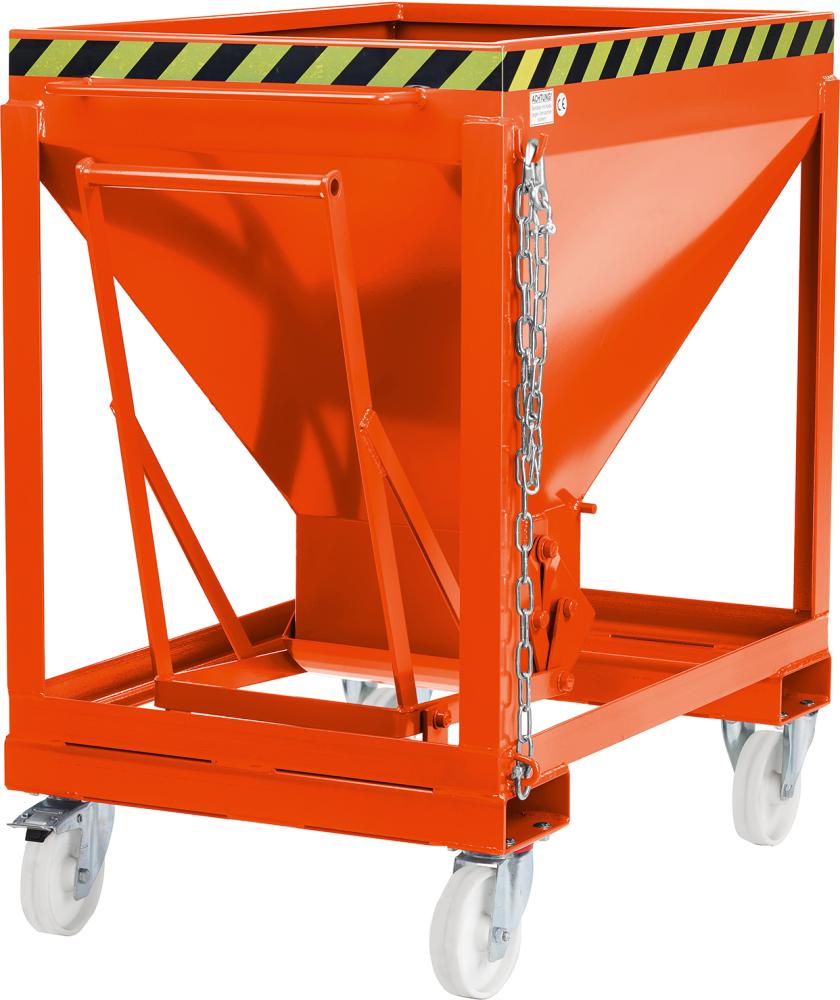 Silowagen Typ RSLF-600 780x1200x1030 mm Volumen 0,6 m³Korn 3mm RAL 2004 reinorange