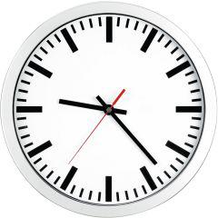 Quarz-Wanduhr D300 eleg. Ziffernblatt we, Striche Mobatime