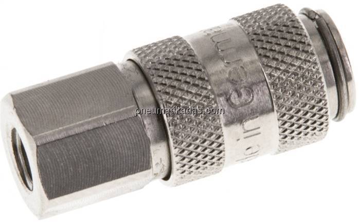 Kupplungsdose (NW2,7) M 5(IG), Messing vernickelt