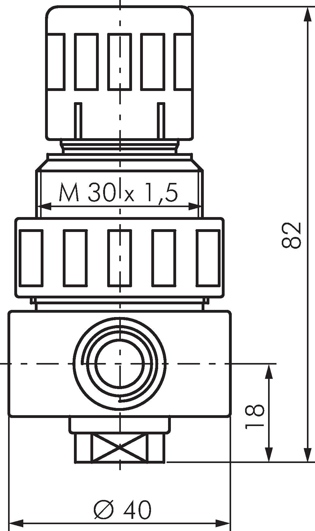 Zeichnung: Edelstahl-Druckregler
