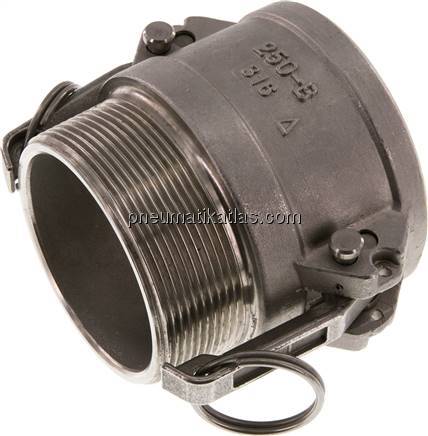 Sicherheits-Kamlock-Kupplung (B) R 2-1/2"(AG), Edelstahl (1.4408)