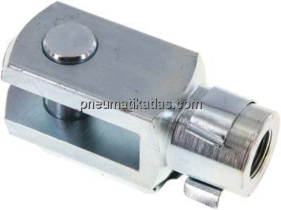 Gabelkopf mit Bolzen M 20x1,5, Stahl verzinkt