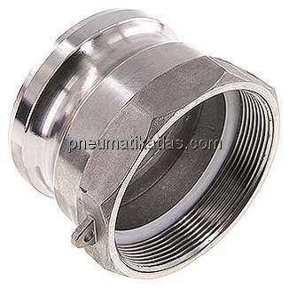 DIN/EN-Kamlock-Stecker (A/AF) G 3"(IG), Edelstahl (1.4408)