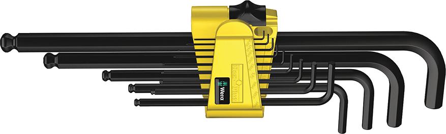 Winkelschraubendreher- Satz im Handhalter 13-teilig 5/64"-3/8" lang Kugelkopf Wera