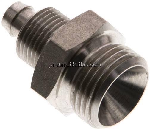 Gerades Gewindestück G 3/8"-8x6mm, 1.4571 ohne Mutter