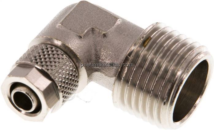 Winkel-Verschraubung R 1/2"-8x6mm, Messing vernickelt