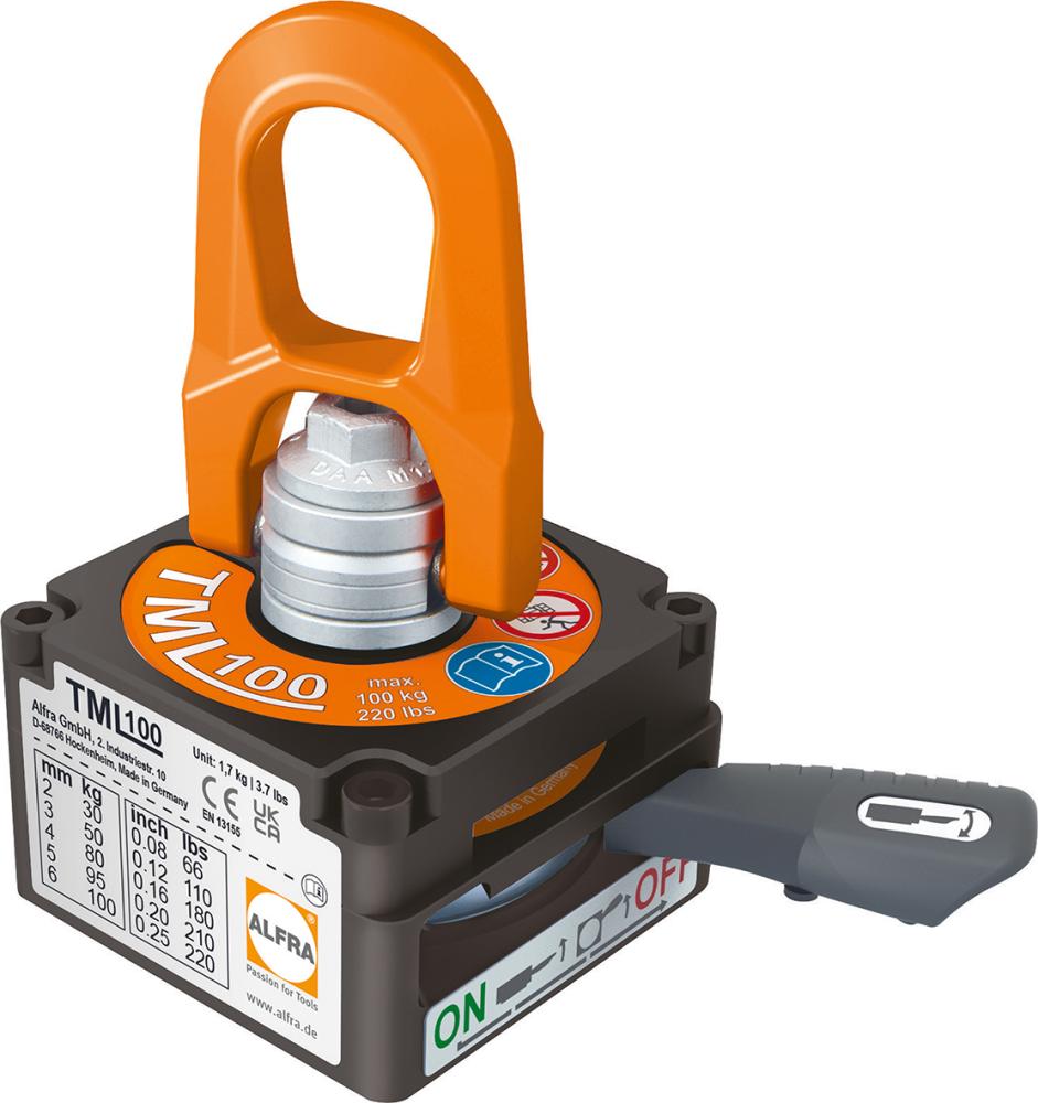 Lasthebemagnet TML 100 max. Tragkraft 100kg B80xT82,5xH85 mm