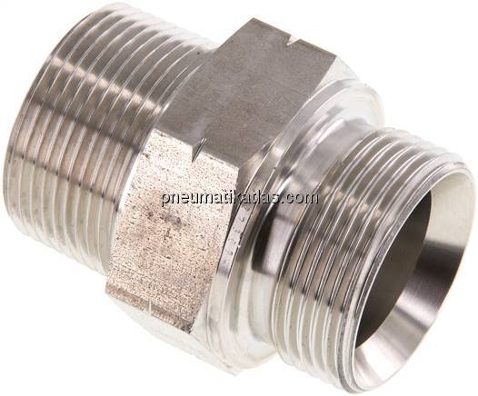 Doppelnippel G 1-1/4"-NPT 1-1/4", 1.4571