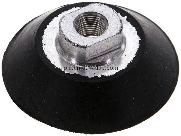 Flachsauger, Ø 50x5,5mm, G 1/8", CR (55A), schwarz