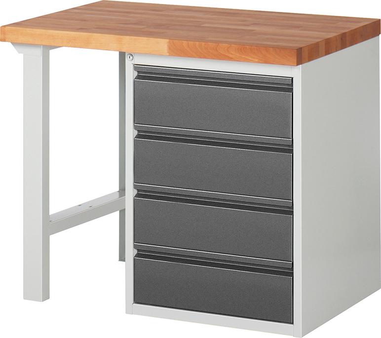 Werkbank Serie Basic 7 Modell 7509-1 B1000xT700xH840mm RAL7035/7016