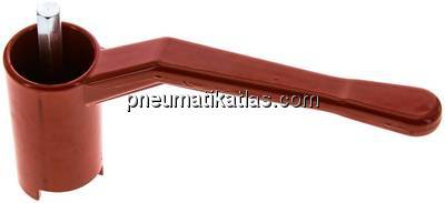 Kombigriff-rot, Größe 4, Lang (Aluminium lackiert, 60 - 68 - 74 - 78 - 82 - 88 -