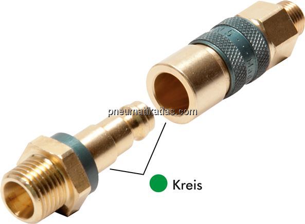 Detailansicht: Codierte Schnellverschluss-Kupplung
