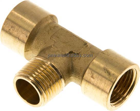 T-Einschraubstück G 1/2"(IG)-R 1/2"(AG), Messing