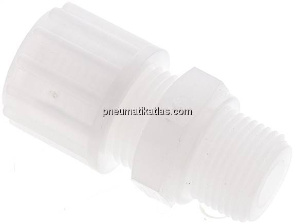 Gerade Verschraubung G 3/8"-12x6mm, PVDF