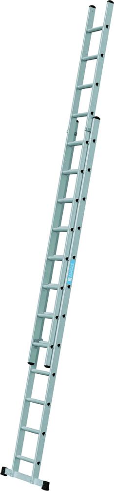 Schiebeleiter 2tlg. 2 x 12 Sprossen Leiterlänge max 6,05 m Arbeitshöhe 6,80 m ZARGES