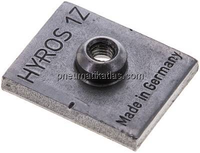 Anschweißplatte, Stahl blank, Baugröße 1, doppelt