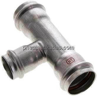 Pressfitting, T-Stück, 35x28mm innen, 1.4404
