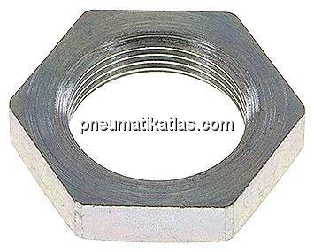 Sechskant-Gegenmutter M 16x1,5, Stahl verzinkt