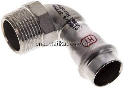 Pressfitting, Winkel, 18mm / R 3/4" AG, 1.4404