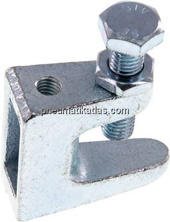 Trägerklemme aus Temperguss verzinkt, M 8 (1 - 23 mm)