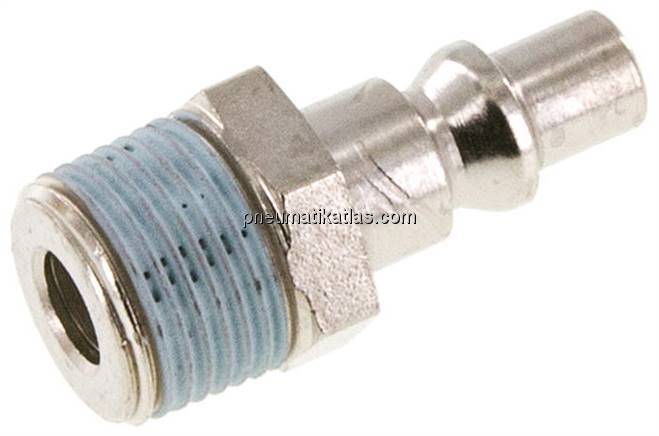 Kupplungsstecker (ARO/ORION) R 3/8"(AG), Stahl gehärtet & vernickelt