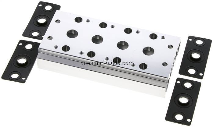 Mehrfachanschlussplatte (4-fach) für 5/2-Wege & 5/3-Wege Ventile