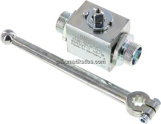 Hochdruck-Kugelhahn, Stahl, 15 L (M22x1,5), 0 - 315bar