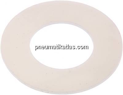 Flanschdichtung DN 32, 43x82x3 mm, Silikon