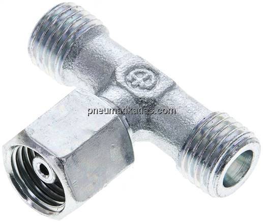 Einstellb. T-Schneidringverschraubung 6 S (M14x1,5), ohne Mutter & Schneidring, 