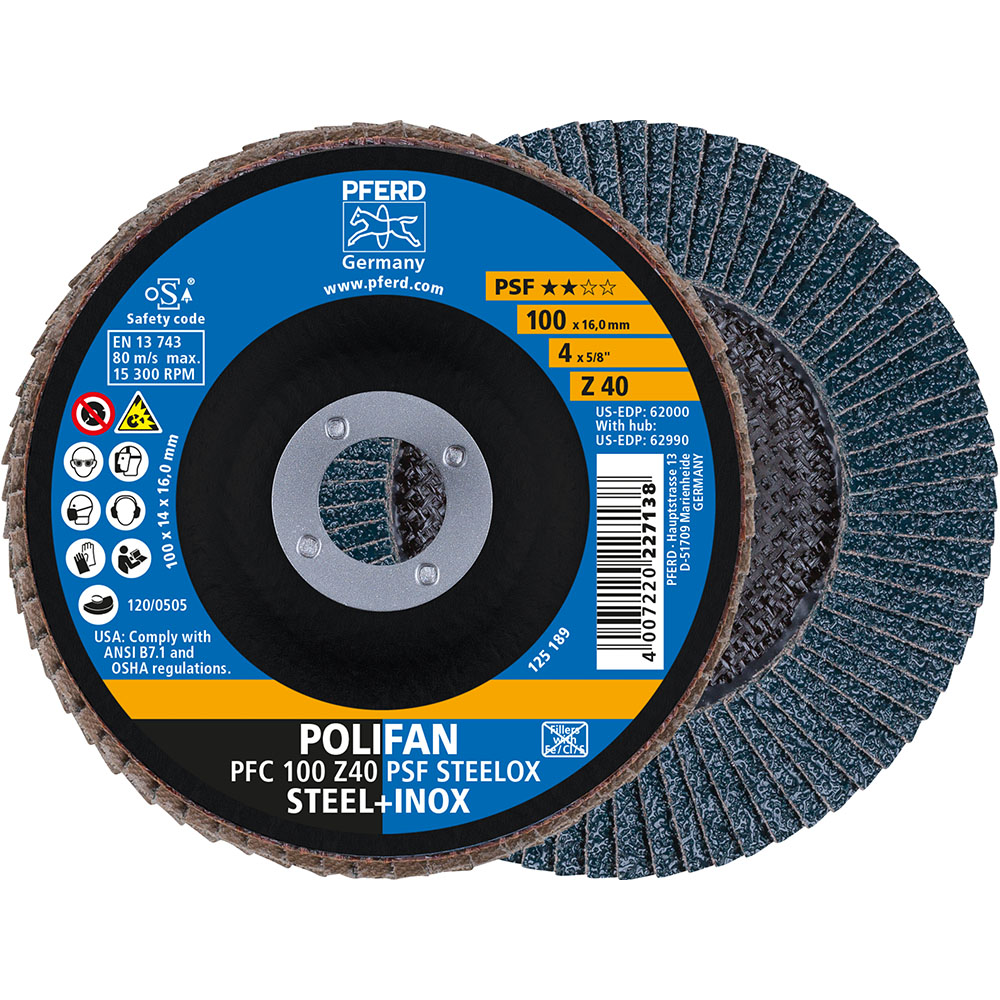 POLIFAN-Fächerscheiben PFC 100 Z40 PSF STEELOX/16