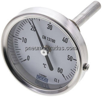 Bimetallthermometer, waagerecht D63/0 bis +60°C/63mm
