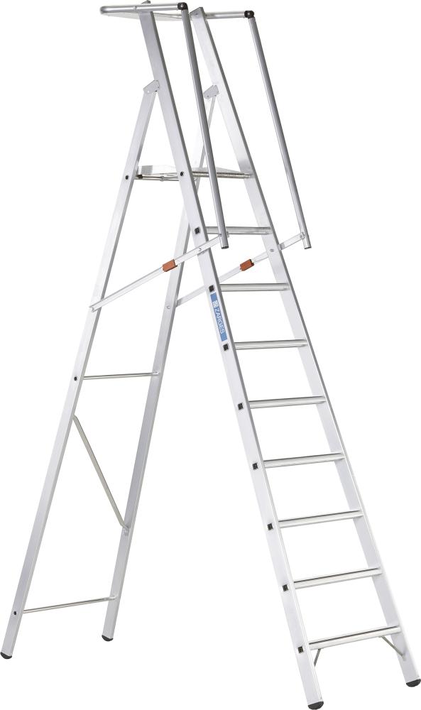 Plattformleiter ZAP Safemaster S 9 Stufen Plattformhöhe 2,34 m Arbeitshöhe 4,34 m