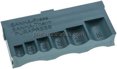 Pressfitting, Schablone für Kupferrohre 12 - 54 mm