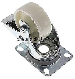 Kunststoffrolle, 80mm, Lenkrolle mit Totalfeststeller