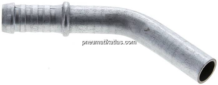 45°-Schlauchnippel Rohr 15, Schl. 14 - 15mm, Stahl verzinkt