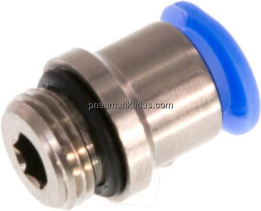 Gerader Steckanschluss G 1/8"-6mm, Mini m. Innensechskt.