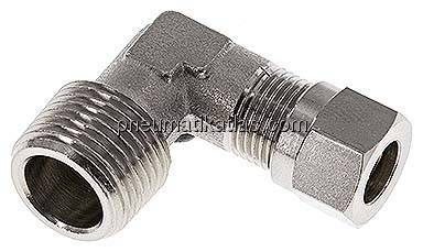 Winkel-Schneidringverschraub. R 3/8"-8 LL (M12x1), Messing vernickelt