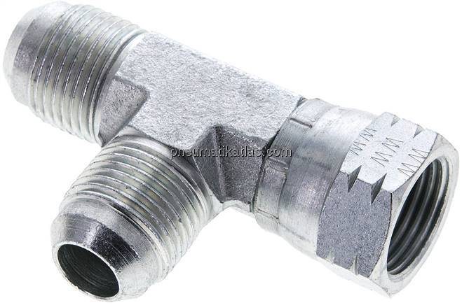 T-Verschraubung,UNF 7/8"-14 (JIC), Stahl verzinkt