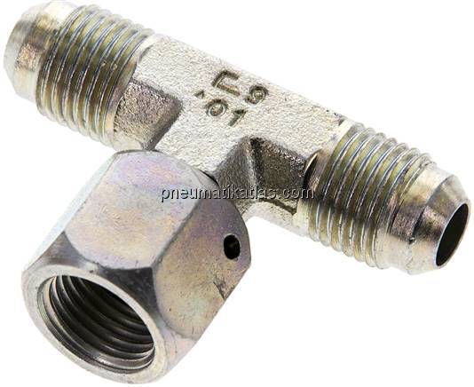 T-Verschraubung,UNF 9/16"-18 (JIC), Stahl verzinkt