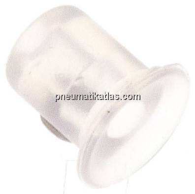 Flachsauger, P-Serie, Ø 7x1mm, Silikon (50A), transparent