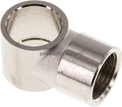 L-Ringstück mit Innengewinde G 1/2", Messing vernickelt