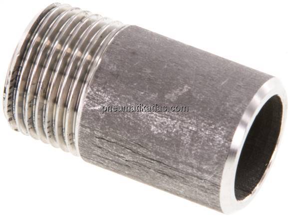Anschweißnippel R 3/8"-30mm-17,2mm, 1.4571