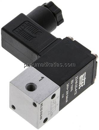 3/2-Wege Magnetventil, M 5, 24 V DC, Federrückstellung (NC)