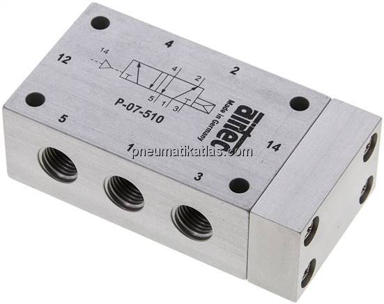 5/2-Wege Pneumatikventil G 1/4", Luftfeder, ATEX-Zulassung