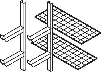 Gitterrostregal 2xRGS (8802), 2xGR (8805)