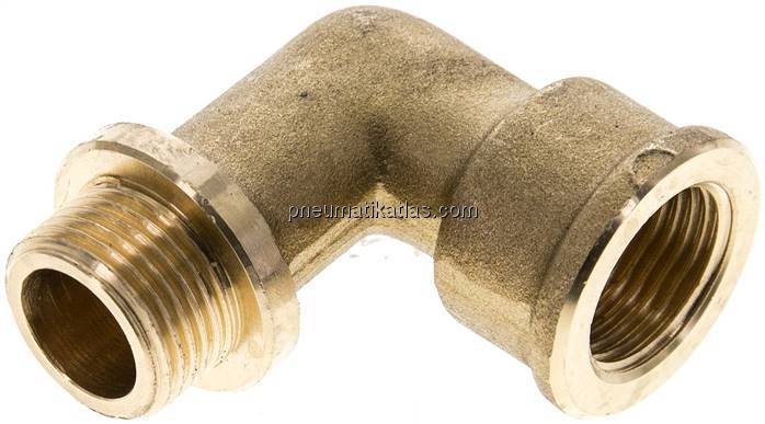 90°-Einschraubwinkel G 3/8"(IG)-G 3/8"(AG), Messing