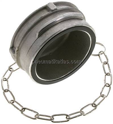 Guillemin-Verschluss mit Verriegelung, Aluminium, 3" (Dichtfläche 101 mm)