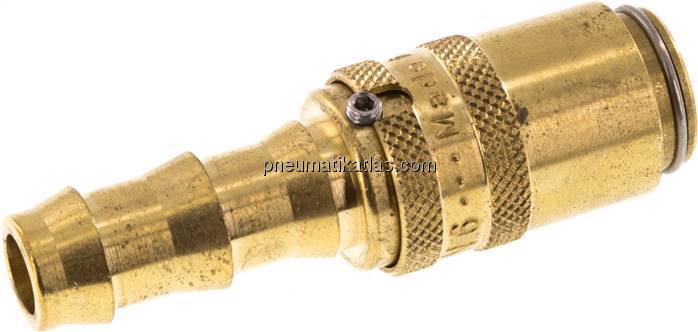 Temperierkupplungsdose (gerade) 9mm Zapfen, 9,5mm Push-Lok