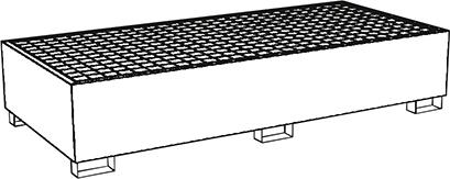 Großraumauffangwanne 2680x1300x485, vzk. LACONT