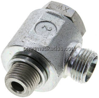 Winkel-Schwenkverschraubung M 16x1,5-12 L (M18x1,5), ohne Mutter & Schneidring, 